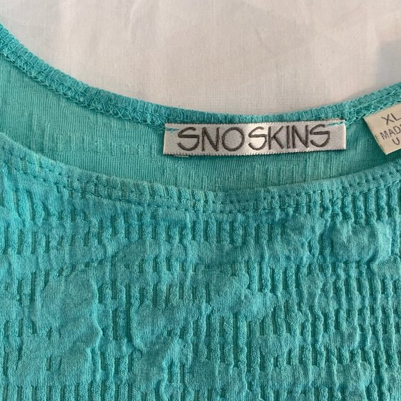 Snoskins Aqua/Turquoise Textured Tank Size XL - Picture 2 of 9
